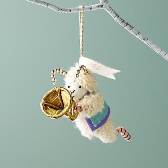 Anthropologie Zodiac Aries Ram Playing Horn Christmas Ornament - Picture 1 of 6